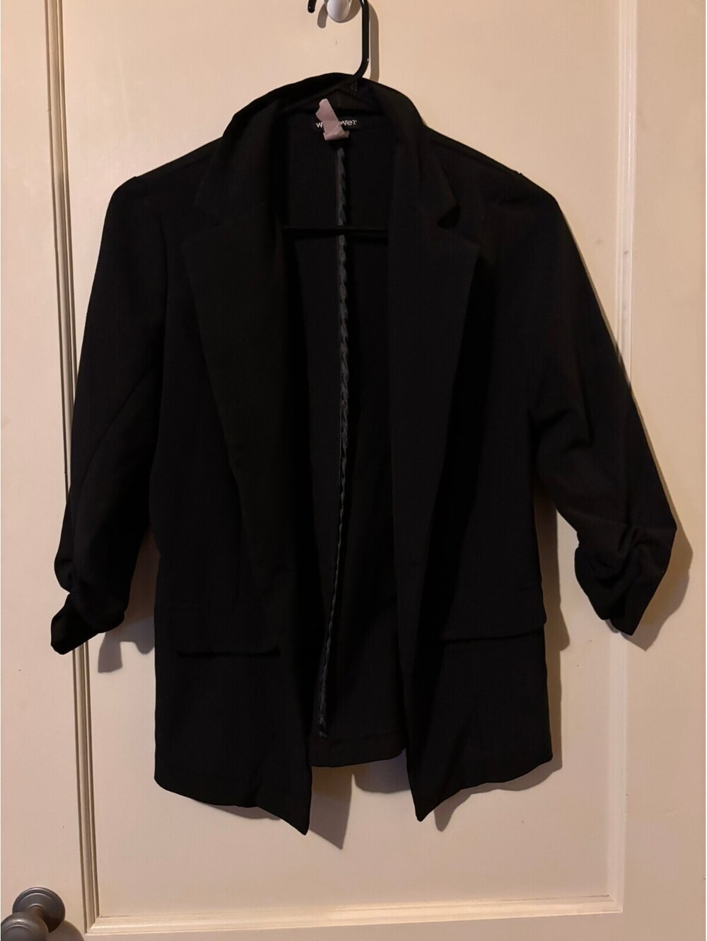 Wearever black open front blazer Medium